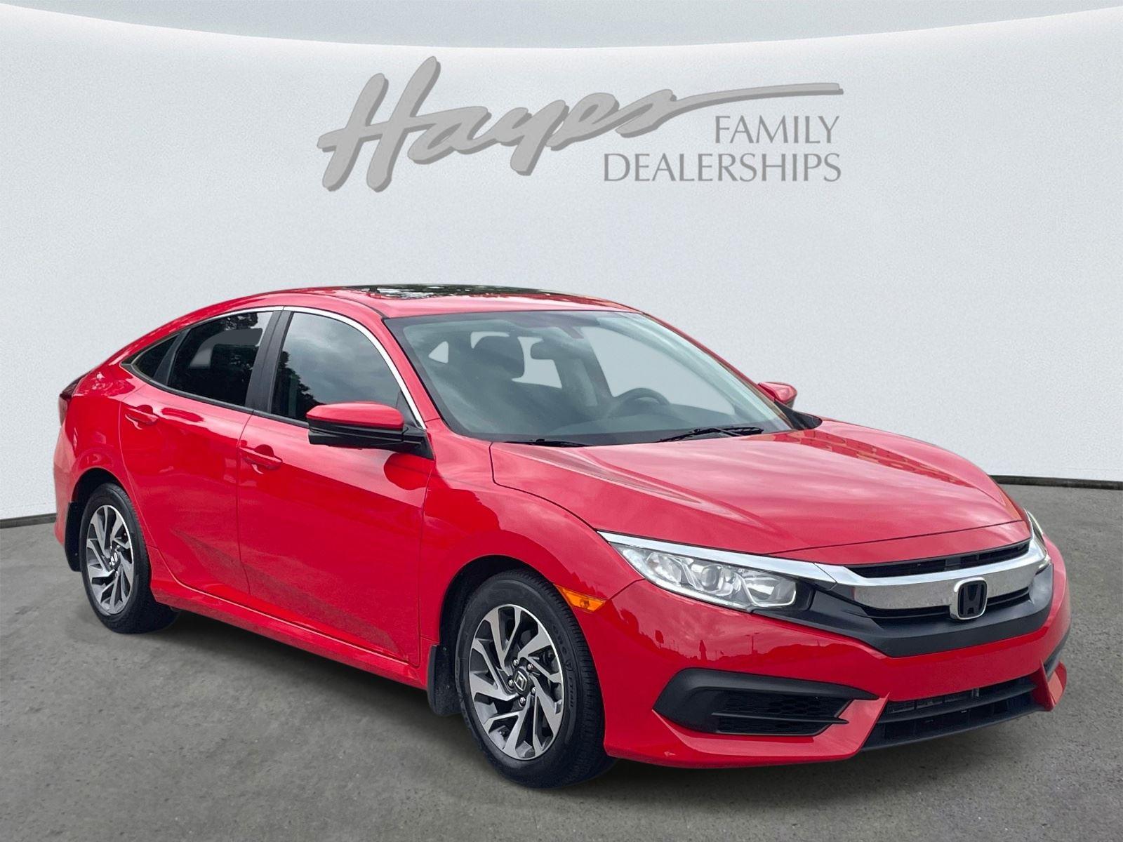 RALLYE RED 2018 Honda Civic EX Sedan Front-Wheel Drive Automatic