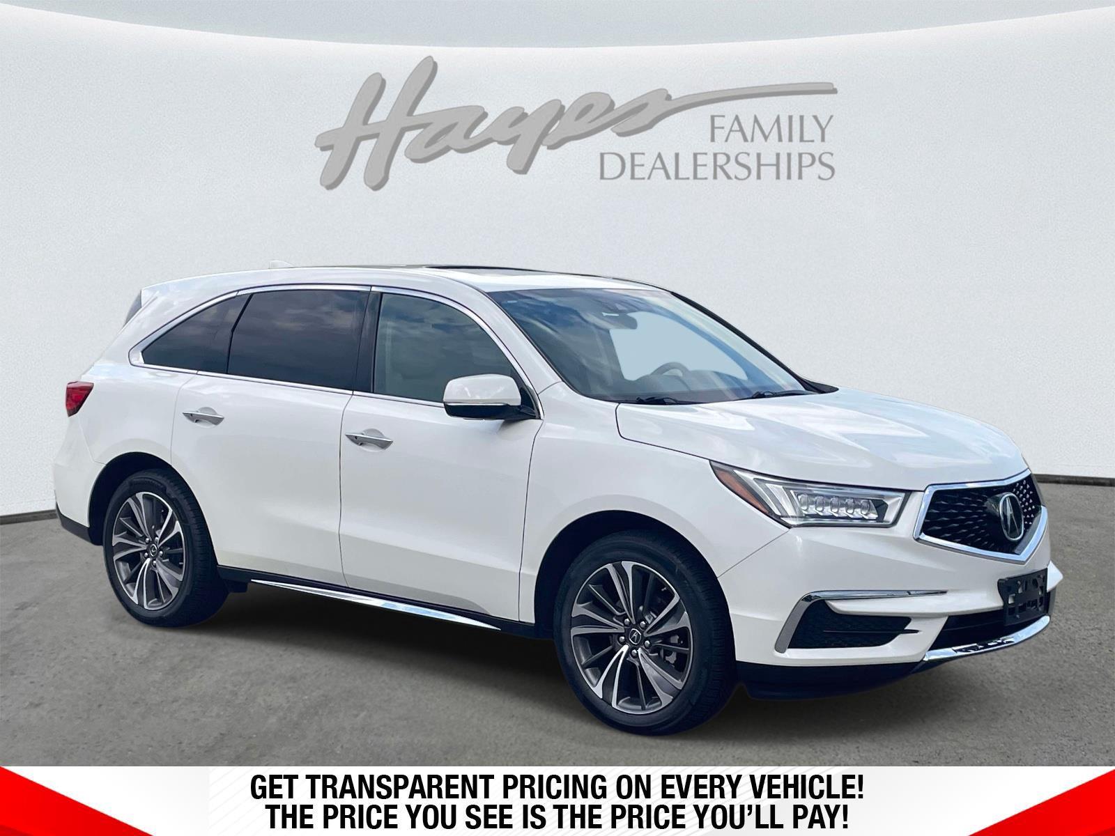 White Diamond Pearl 2019 Acura MDX SUV / Crossover All-Wheel Drive Automatic