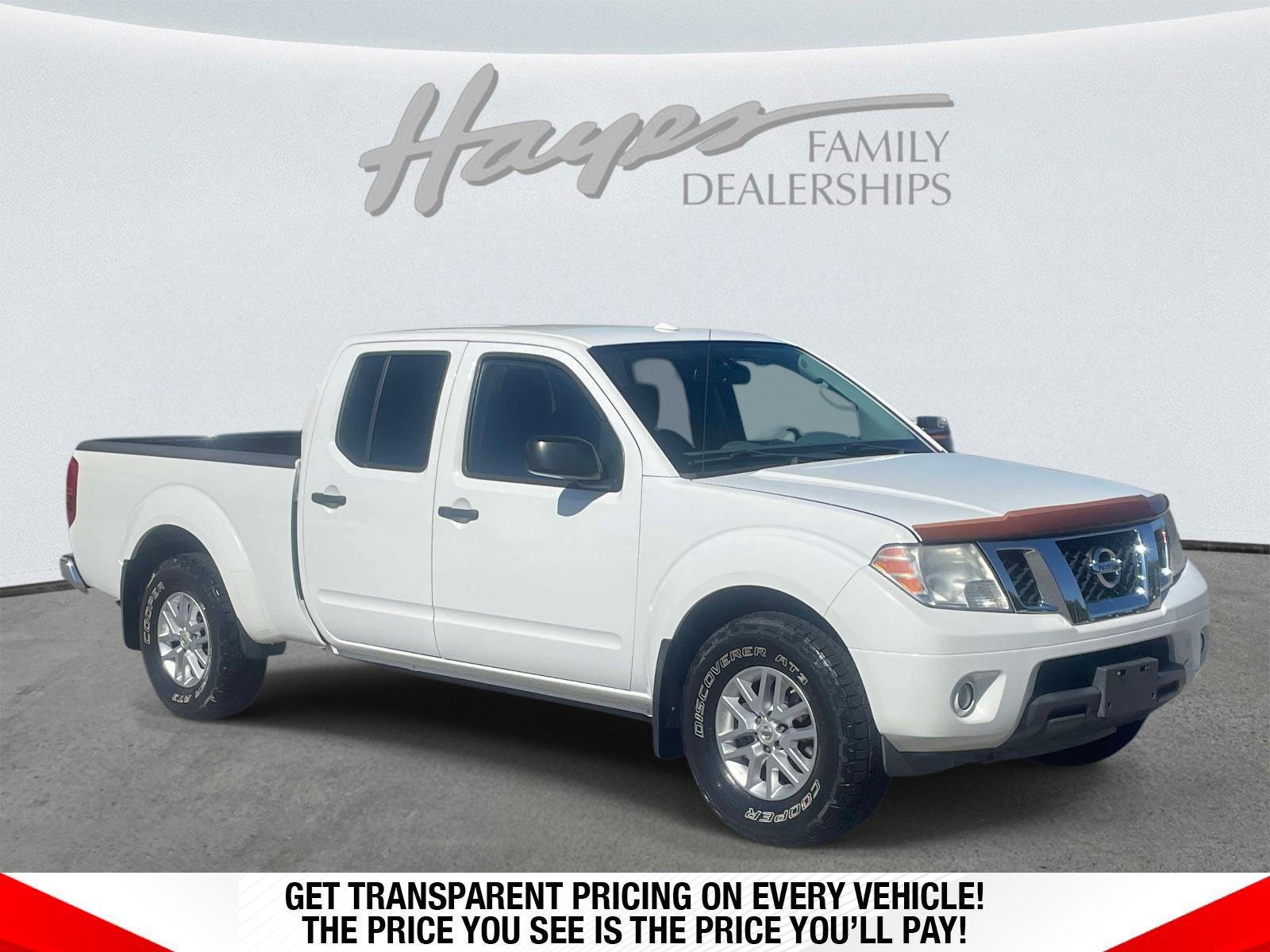 Glacier White 2015 Nissan Frontier Pickup Truck Four-Wheel Drive Automatic