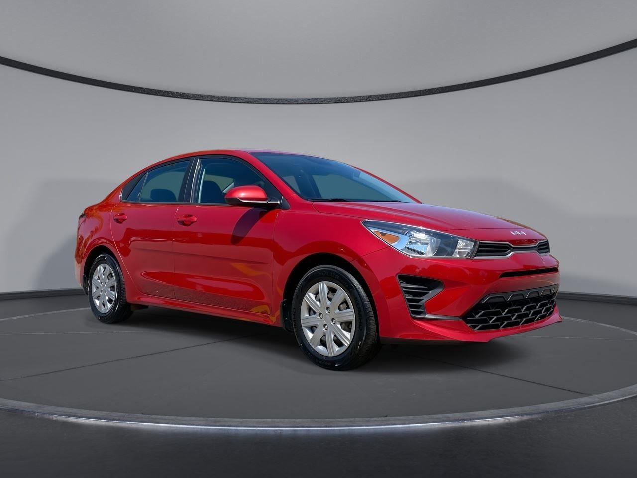 Currant Red 2022 Kia Rio S FWD Sedan Front-Wheel Drive Continuously Variable Transmission