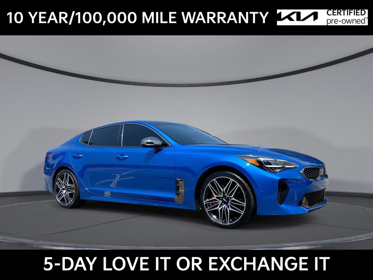 Blue (Micro Blue Pearl) 2022 Kia Stinger Sedan Rear-Wheel Drive 8-Speed Automatic