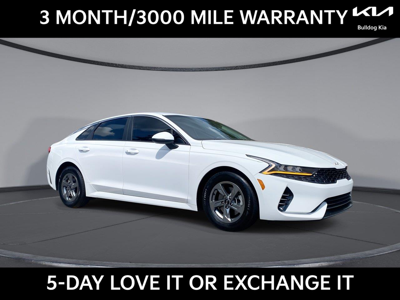 Glacial White Pearl 2021 Kia K5 Sedan Front-Wheel Drive 8-Speed Automatic