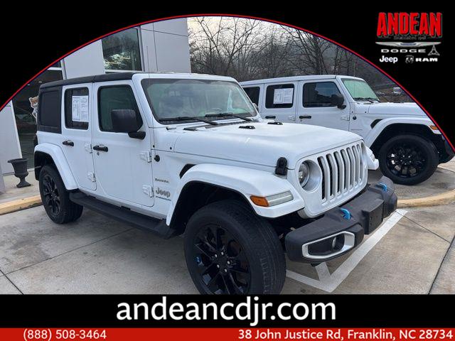 Bright White Clearcoat 2023 Jeep Wrangler 4xe Sahara 4WD SUV / Crossover Four-Wheel Drive 8-Speed Automatic