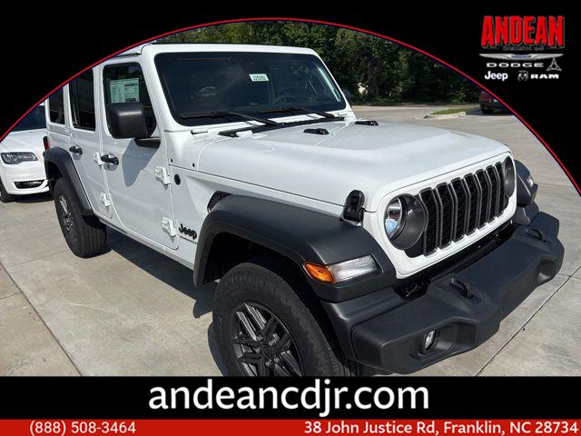 Bright White Clearcoat 2025 Jeep Wrangler Sport S 4-Door 4WD SUV / Crossover Four-Wheel Drive 8-Speed Automatic