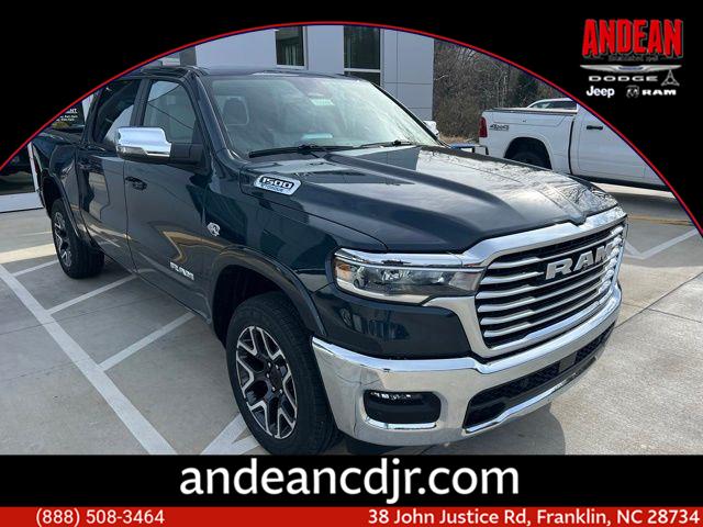 Forged Blue Metallic 2026 RAM 1500 Laramie Crew Cab 4WD Pickup Truck Four-Wheel Drive 8-Speed Automatic