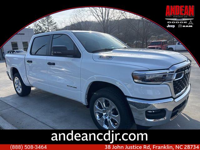 Bright White Clearcoat 2026 RAM 1500 Big Horn Crew Cab 4WD Pickup Truck Four-Wheel Drive 8-Speed Automatic