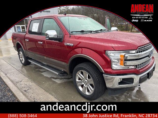 Ruby Red Metallic Tinted Clearcoat/Stone Gray 2019 Ford F-150 Lariat SuperCrew 4WD Pickup Truck Four-Wheel Drive Automatic