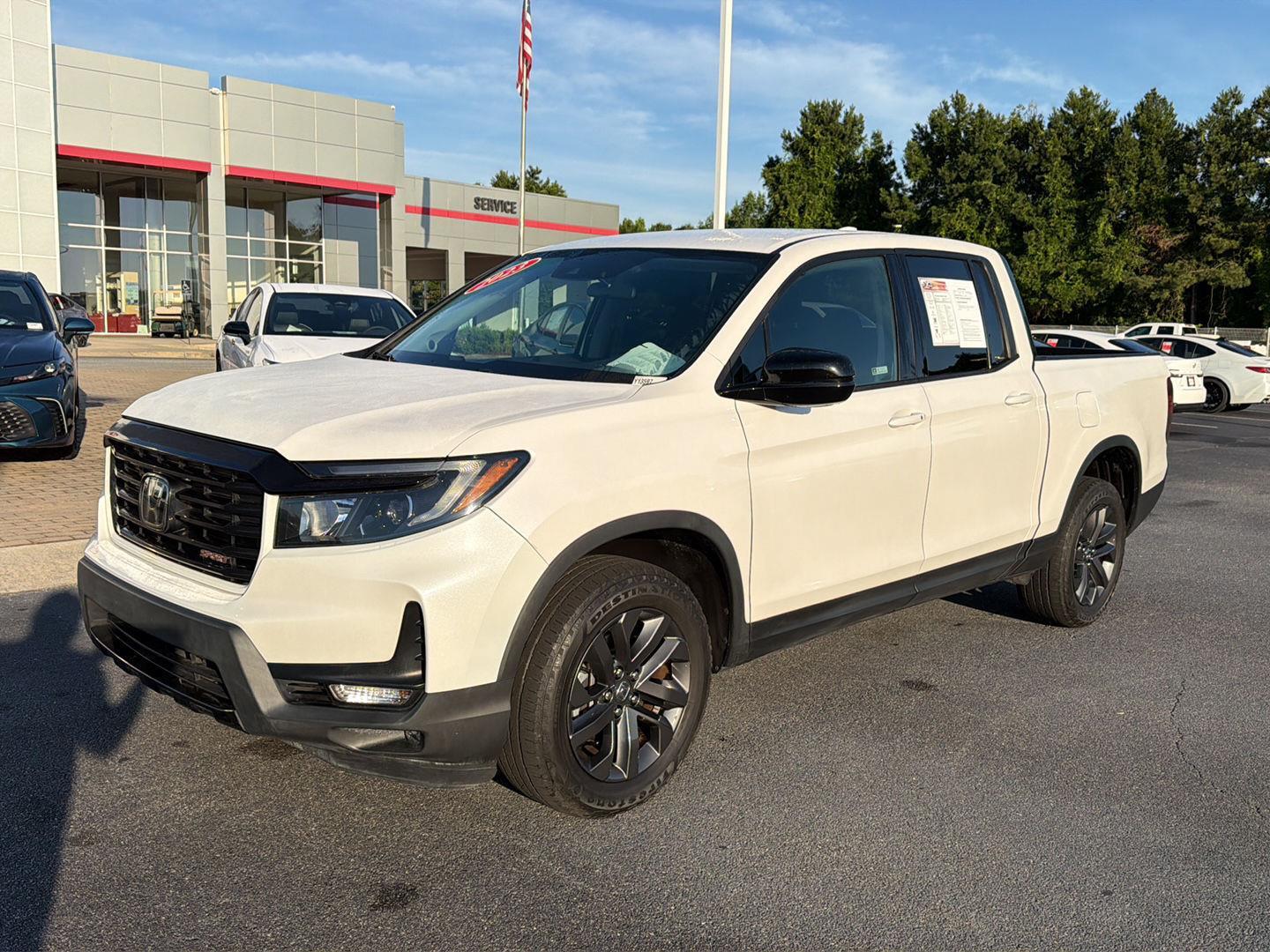 Platinum White Pearl 2023 Honda Ridgeline Pickup Truck All-Wheel Drive 9-Speed Automatic