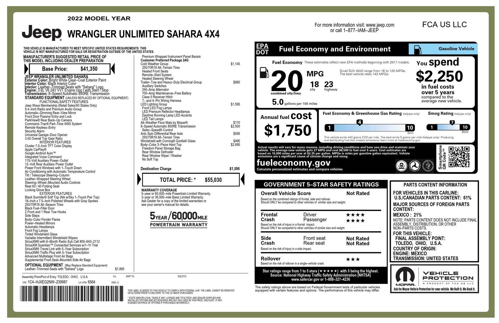 Used 2022 Jeep Wrangler SUV