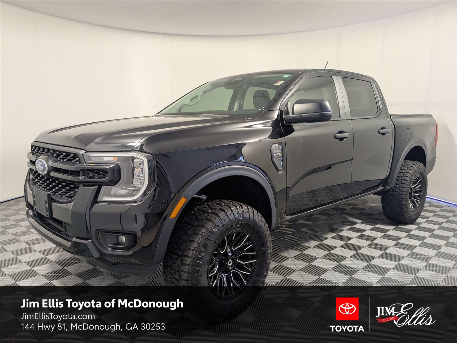 Shadow Black 2024 Ford Ranger XL SuperCrew 4WD Pickup Truck Four-Wheel Drive Automatic