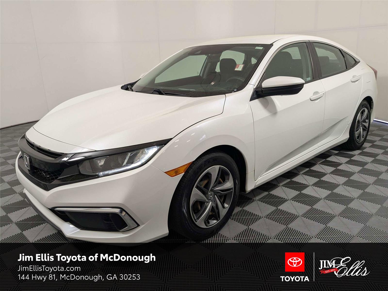 Platinum White Pearl 2020 Honda Civic LX Sedan FWD Sedan Front-Wheel Drive Continuously Variable Transmission