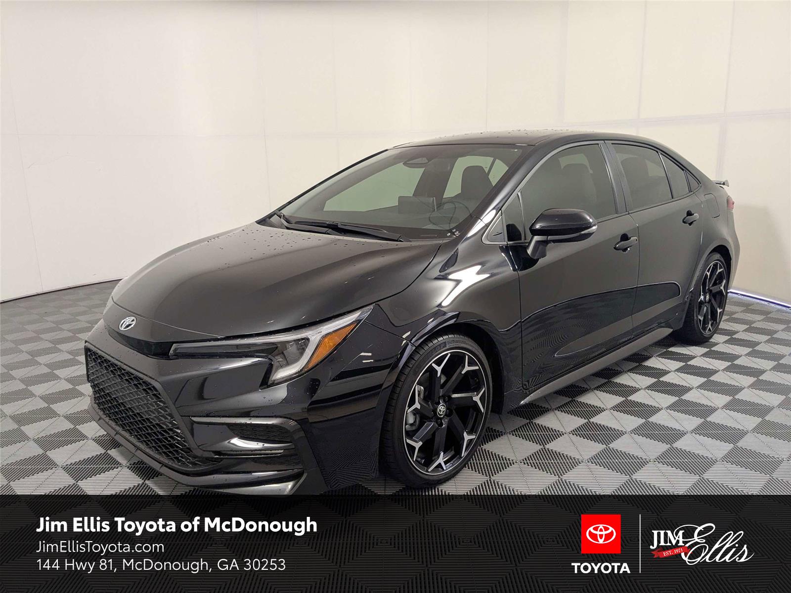 Midnight Black Metallic 2025 Toyota Corolla FX FWD Sedan Front-Wheel Drive Continuously Variable Transmission