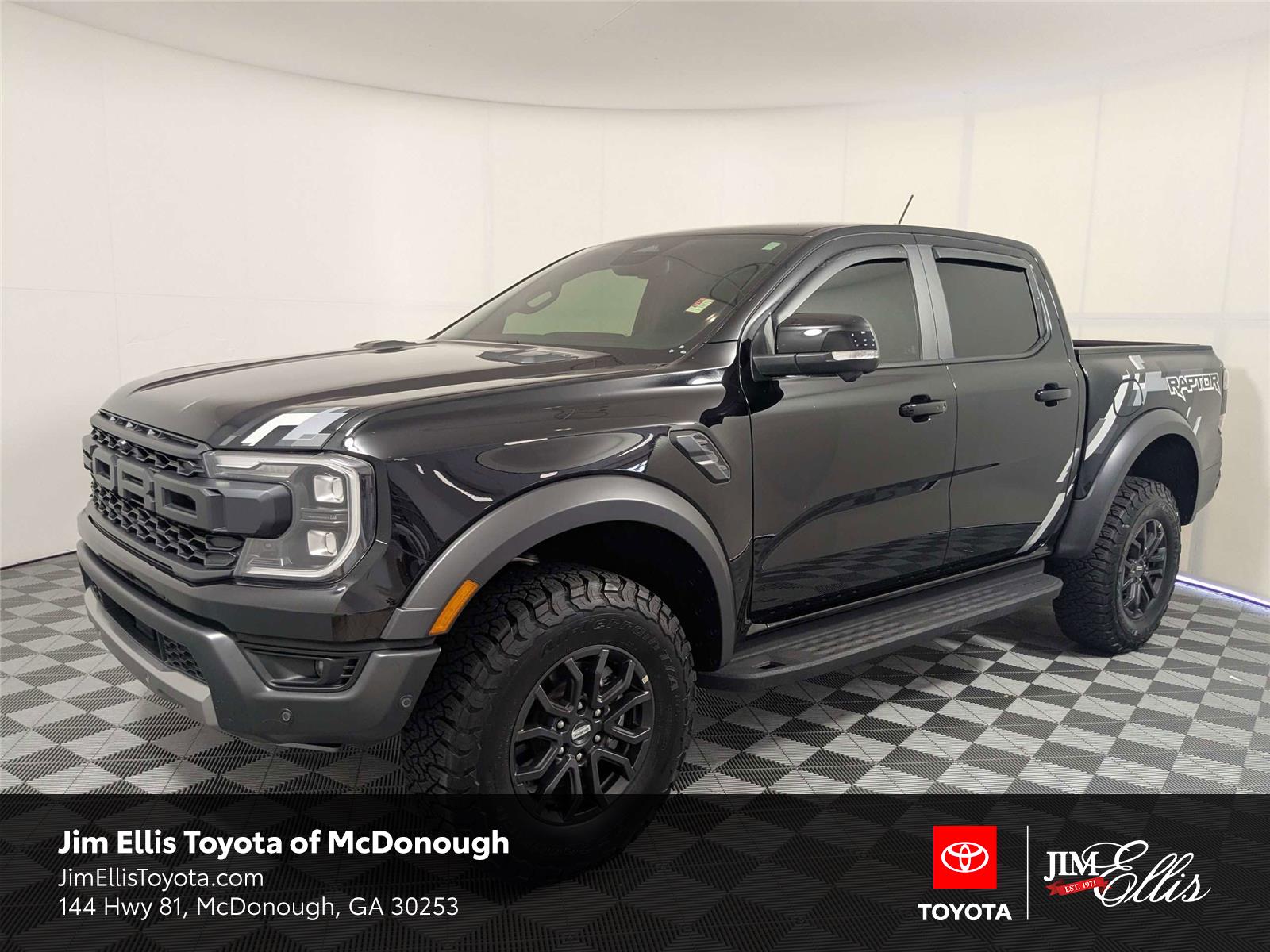 Shadow Black 2024 Ford Ranger Raptor SuperCrew 4WD Pickup Truck Four-Wheel Drive Automatic