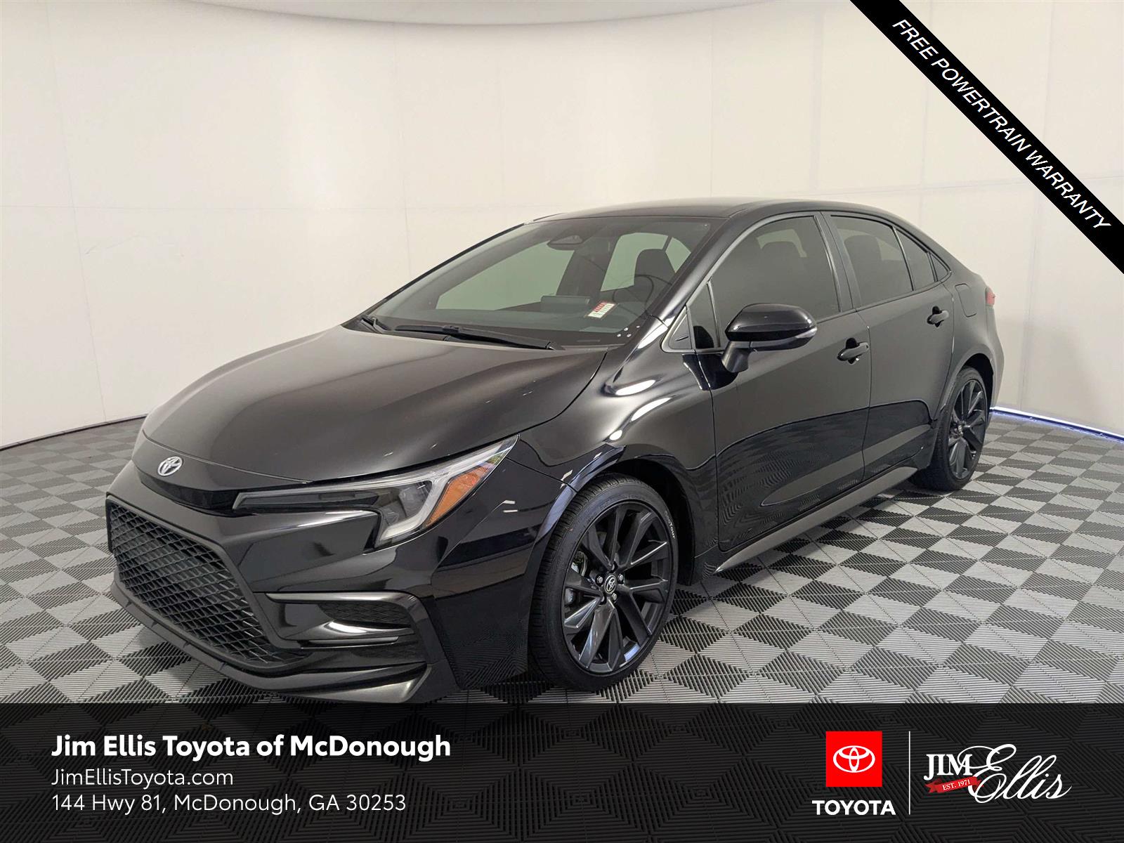 Midnight Black Metallic 2024 Toyota Corolla Sedan Front-Wheel Drive Continuously Variable Transmission