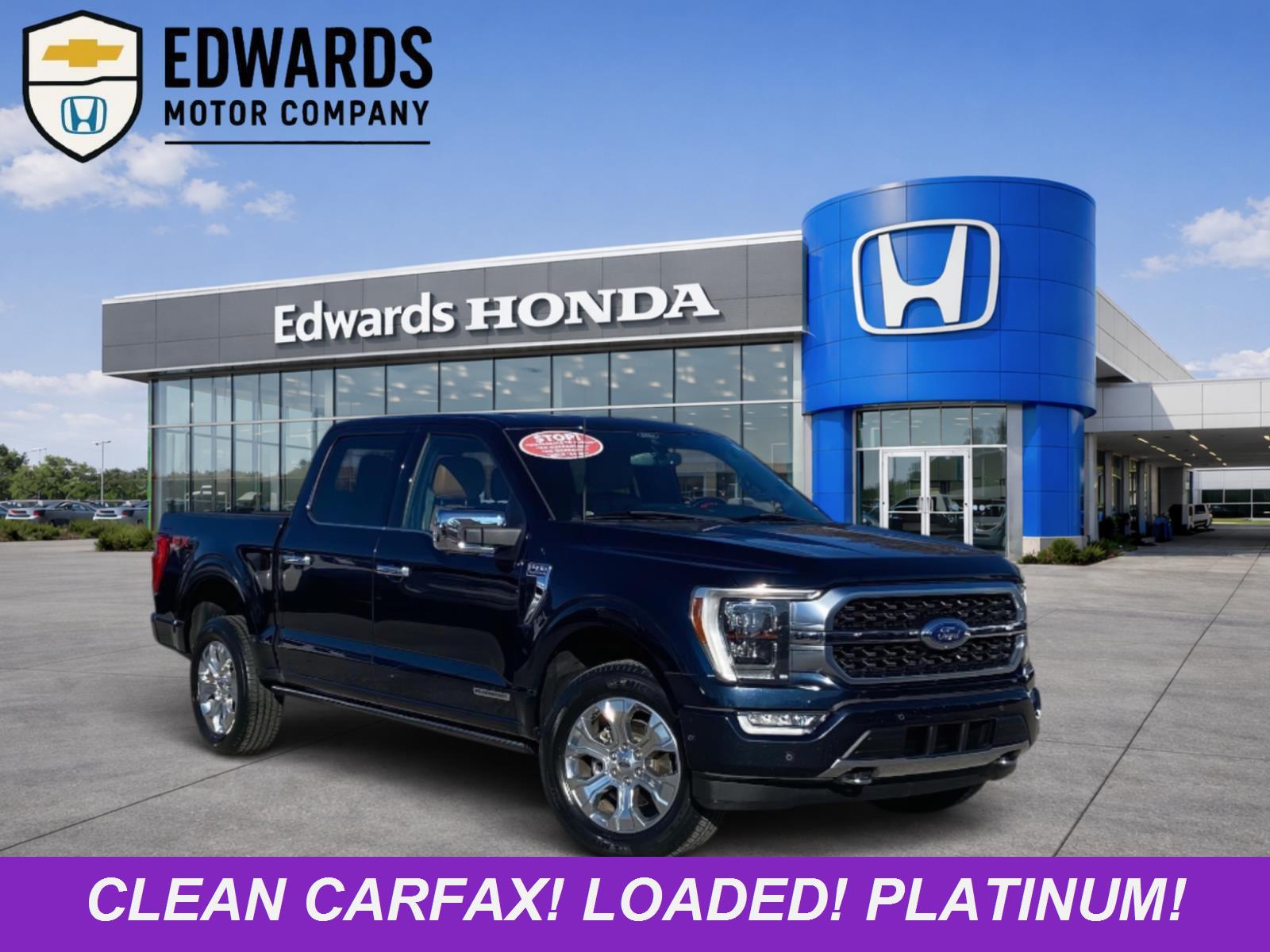 Antimatter Blue Metallic 2022 Ford F-150 Platinum SuperCrew 4WD Pickup Truck Four-Wheel Drive Automatic