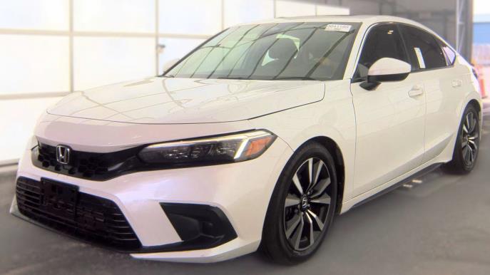 Platinum White Pearl 2024 Honda Civic Hatchback EX-L FWD Hatchback Front-Wheel Drive Continuously Variable Transmission