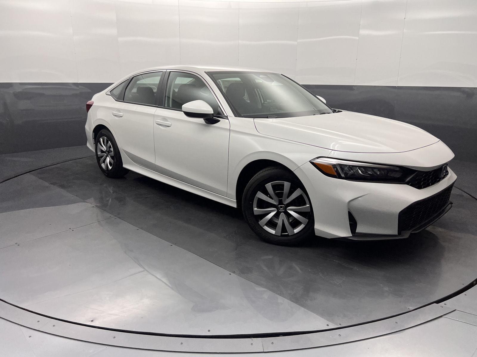 Platinum White Pearl 2026 Honda Civic Sedan Front-Wheel Drive Continuously Variable Transmission