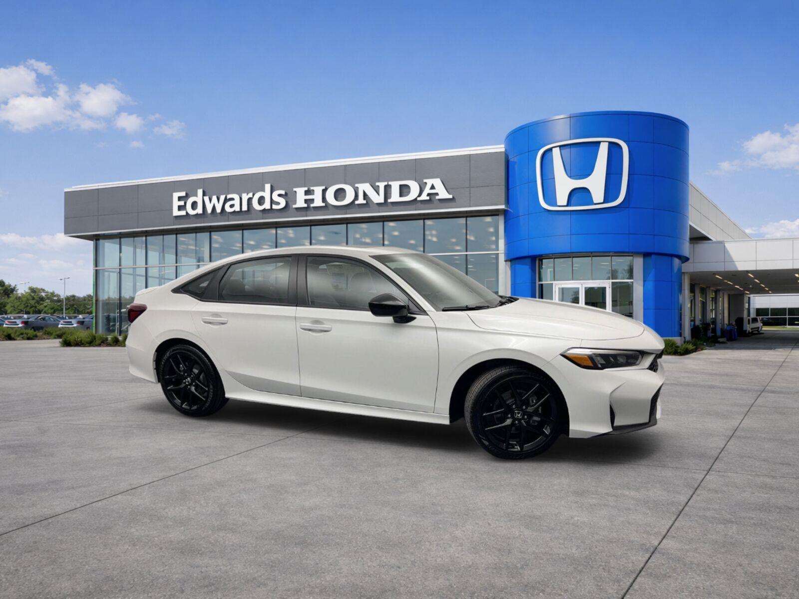 Platinum White Pearl 2026 Honda Civic Hybrid Sedan Front-Wheel Drive Continuously Variable Transmission