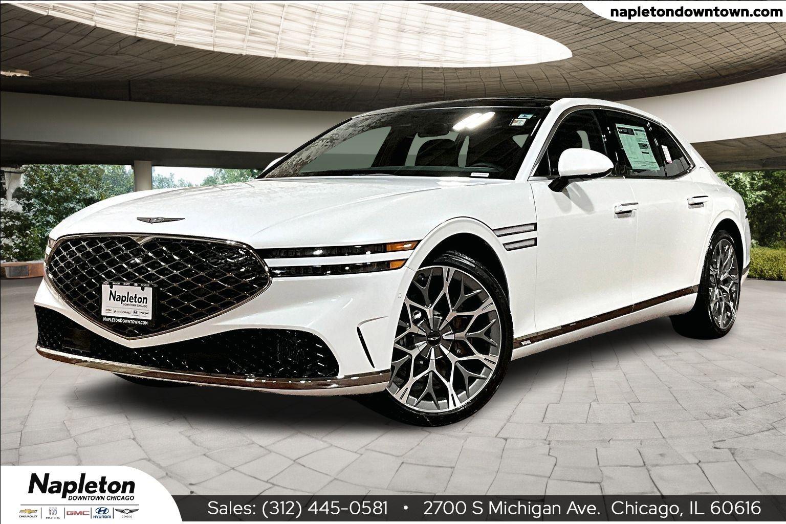 Uyuni White 2026 Genesis G90 3.5T e-Supercharger AWD Sedan All-Wheel Drive Automatic