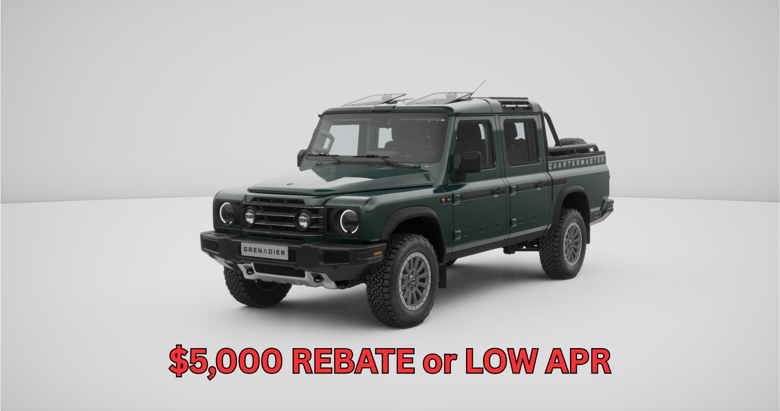 Sela Green 2025 Ineos Quartermaster Fieldmaster 4WD Pickup Truck Four-Wheel Drive