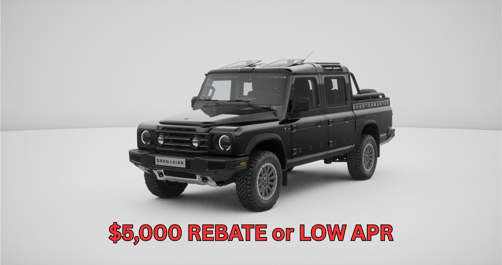 Inky Black 2025 Ineos Quartermaster Fieldmaster 4WD Pickup Truck Four-Wheel Drive