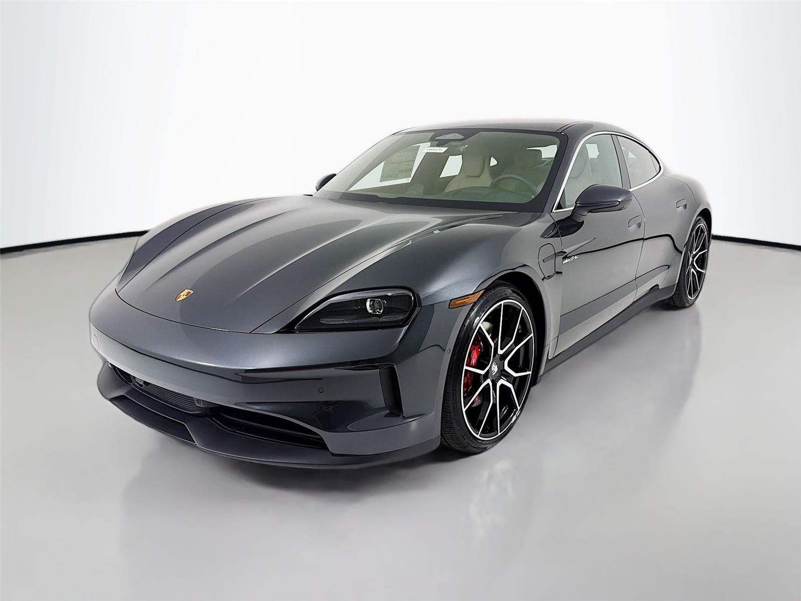 Gray (Volcano Grey Metallic) 2026 Porsche Taycan Sedan All-Wheel Drive Automatic