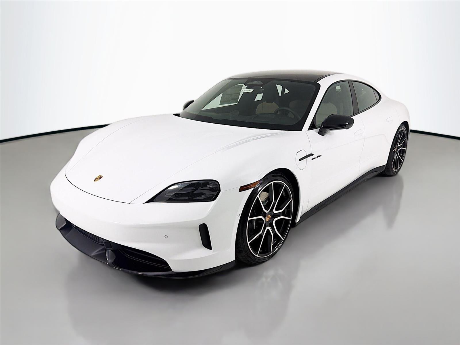 White 2026 Porsche Taycan Sedan All-Wheel Drive
