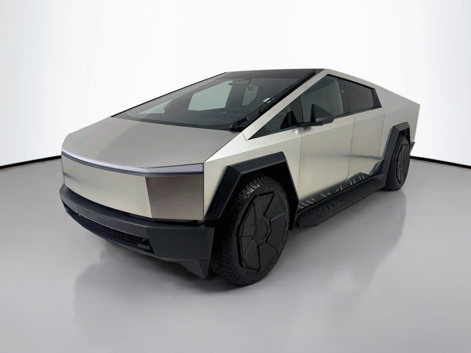 Gray (Stainless Steel) 2024 Tesla Cybertruck Pickup Truck All-Wheel Drive Automatic