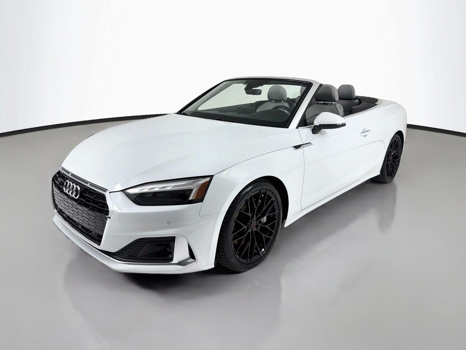 Glacier White Metallic/Black Roof 2021 Audi A5 Convertible All-Wheel Drive Automatic
