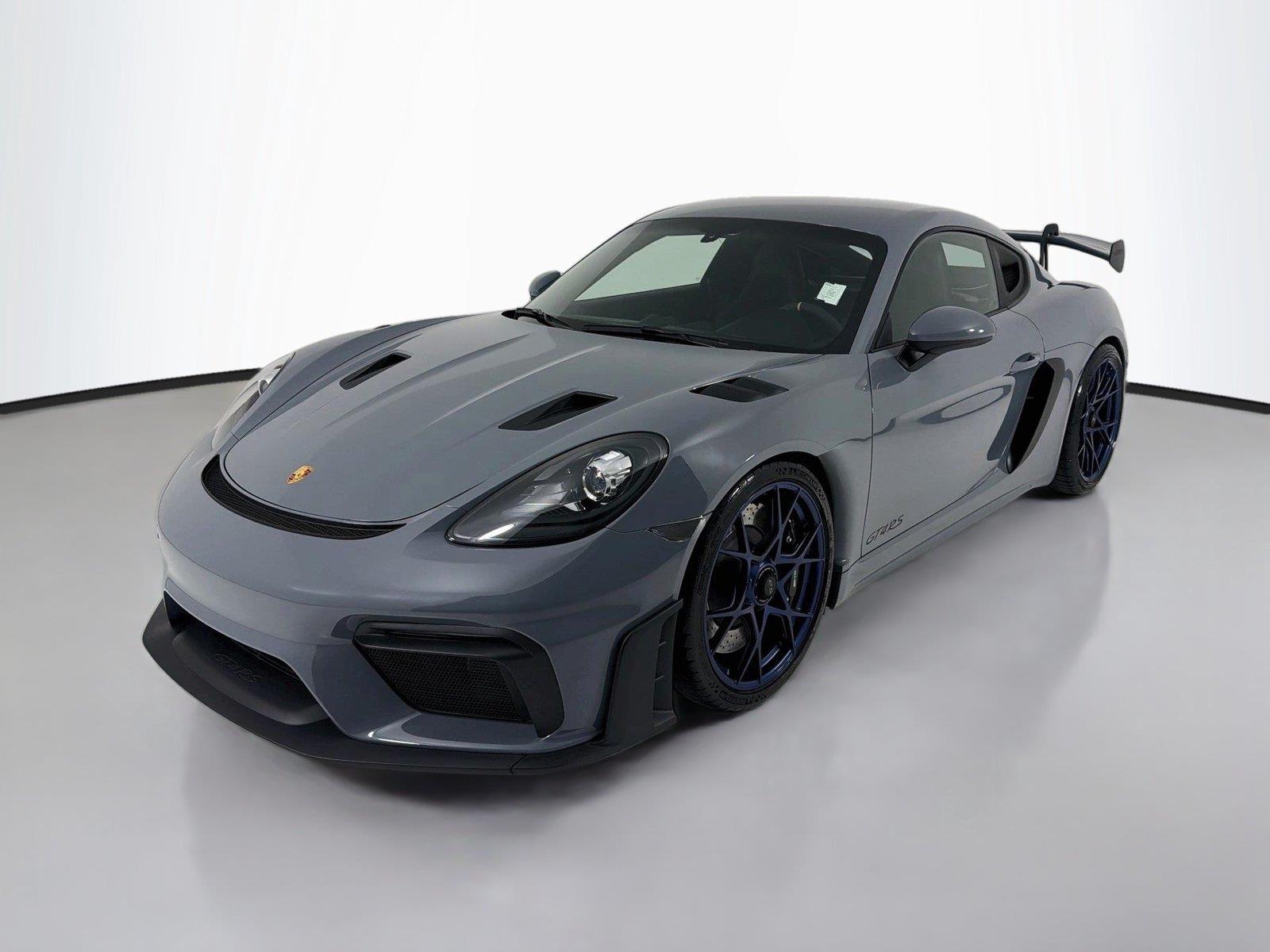 Gray (Arctic Grey) 2023 Porsche 718 Cayman Coupe Rear-Wheel Drive Automatic