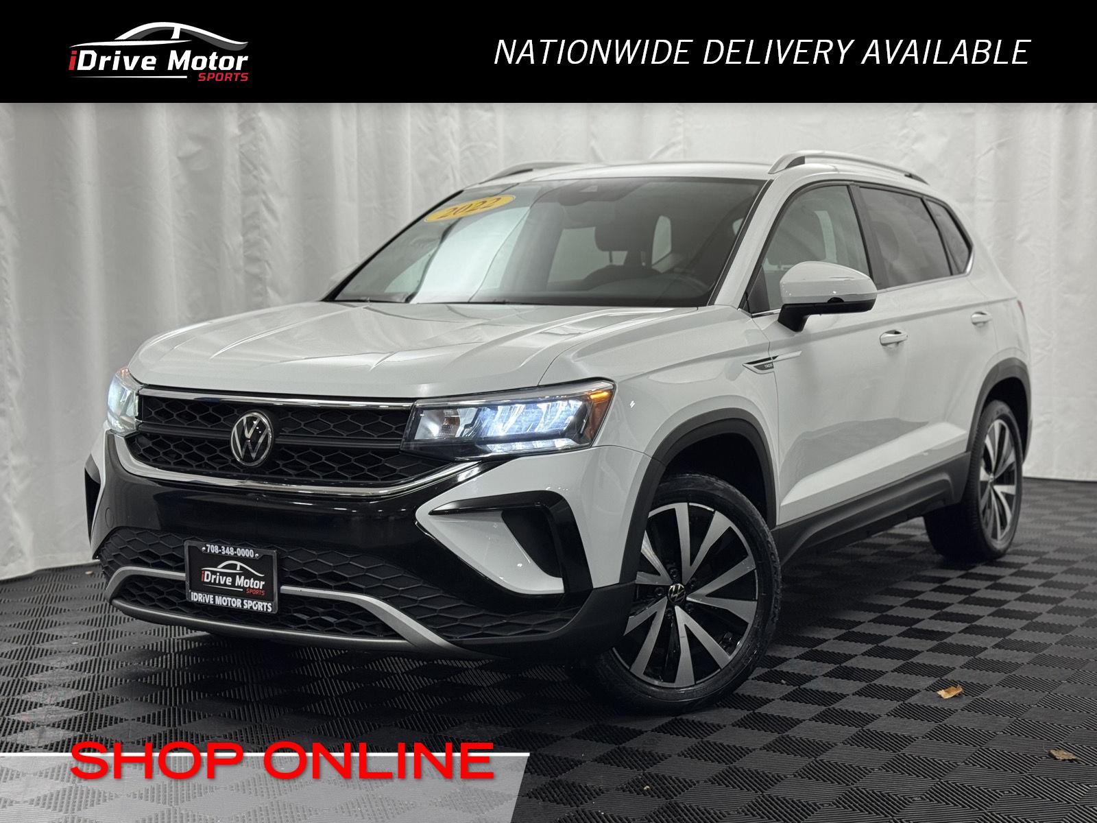 Pure White 2022 Volkswagen Taos SUV / Crossover All-Wheel Drive Automatic