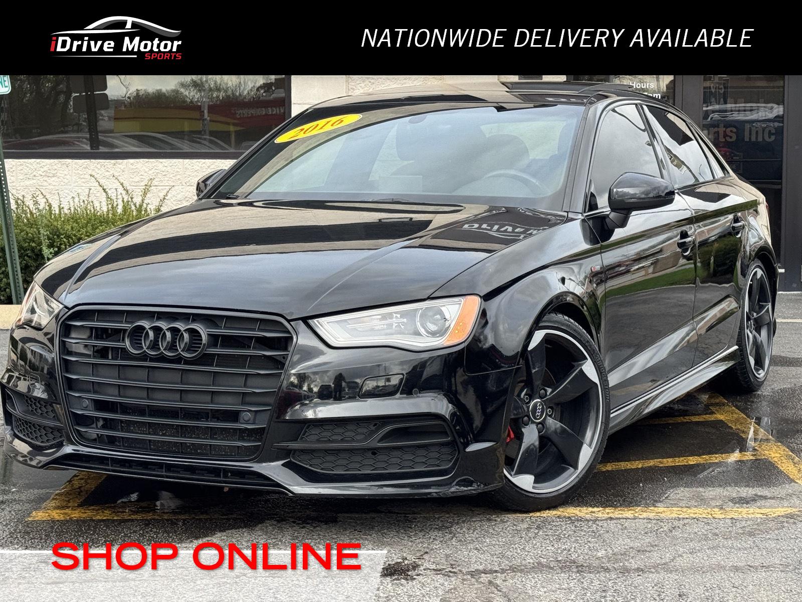 Brilliant Black 2016 Audi A3 2.0T quattro Premium Sedan AWD Sedan All-Wheel Drive Automatic