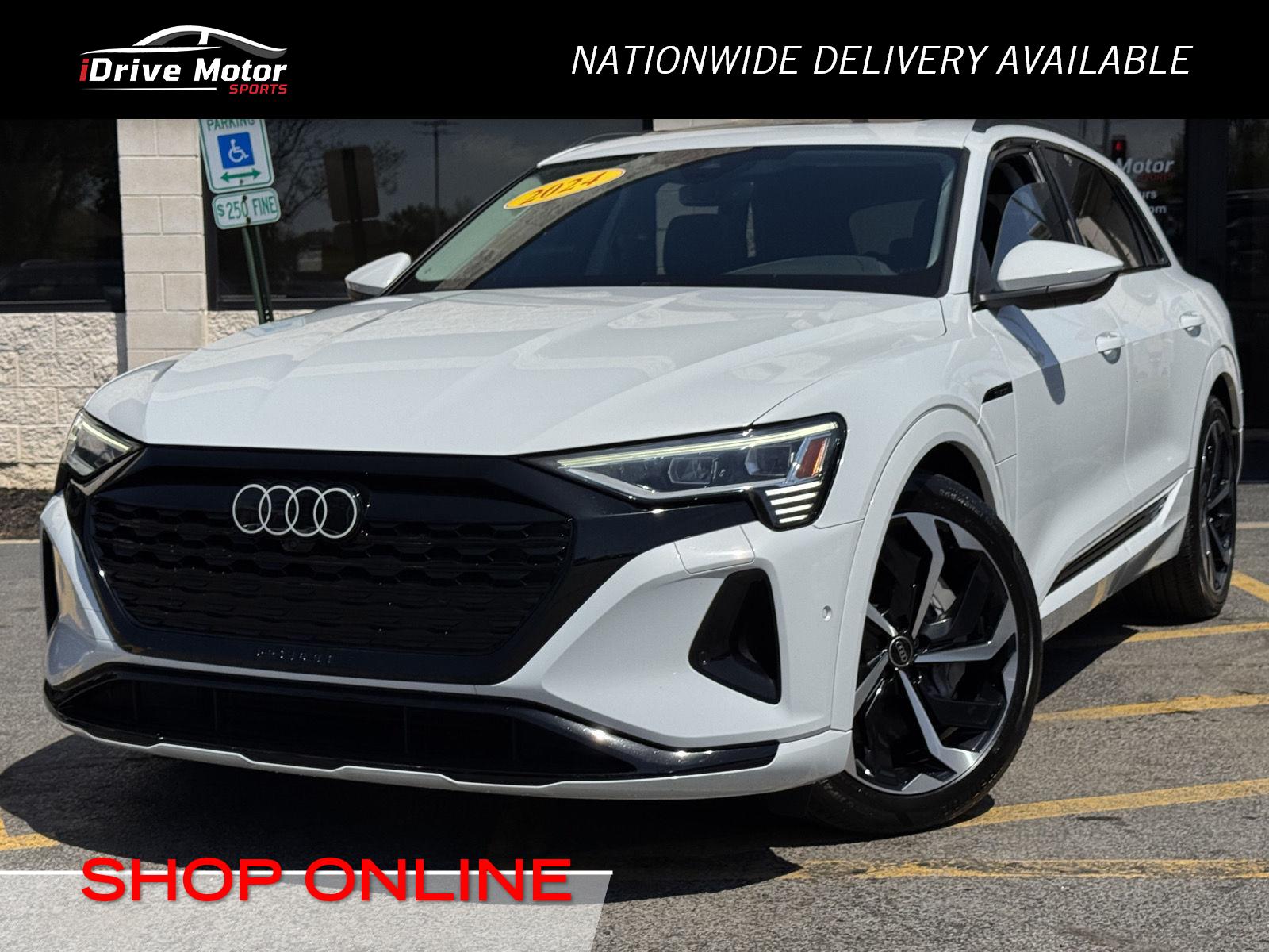 Glacier White Metallic 2024 Audi Q8 e-tron quattro Premium Plus AWD SUV / Crossover All-Wheel Drive Automatic