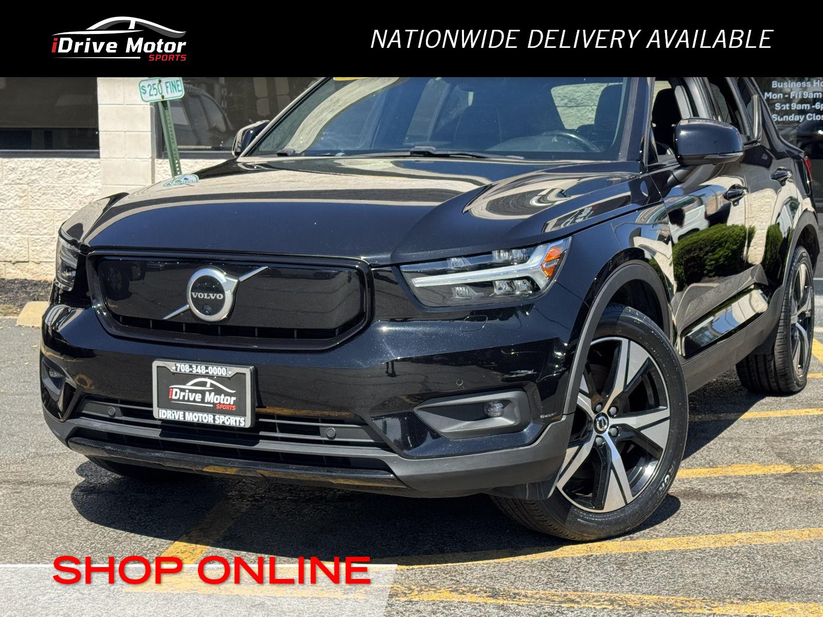 Onyx Black Metallic 2021 Volvo XC40 Recharge Pure Electric P8 eAWD SUV / Crossover All-Wheel Drive Automatic
