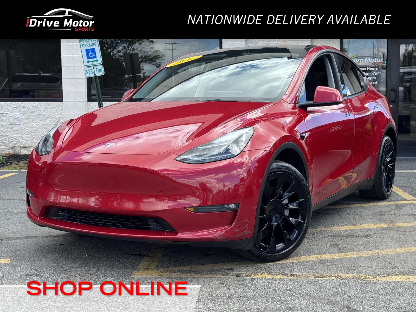 Red 2023 Tesla Model Y SUV / Crossover All-Wheel Drive Automatic