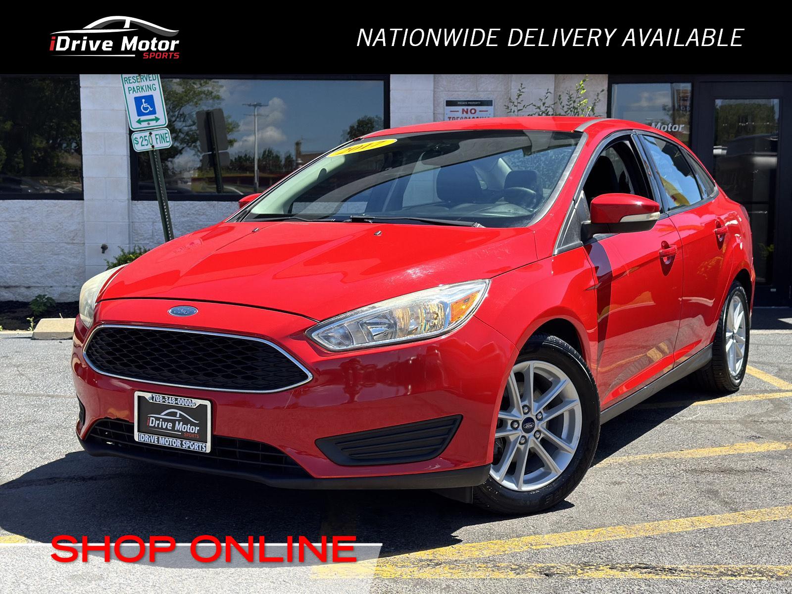 Red 2017 Ford Focus Sedan Front-Wheel Drive Automatic