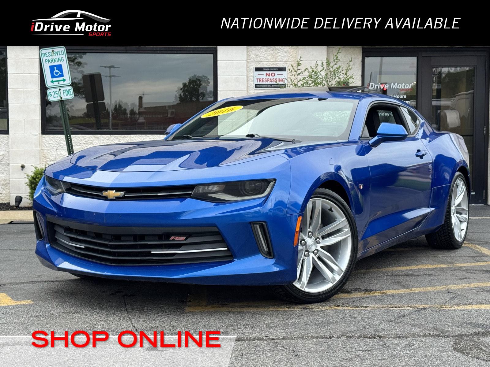 Hyper Blue Metallic 2016 Chevrolet Camaro Coupe Rear-Wheel Drive 8-Speed Automatic