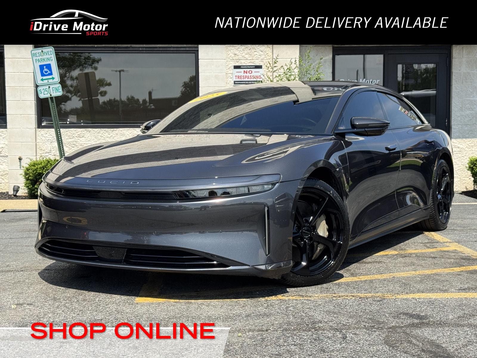 Gray (Quantum Grey Metallic) 2025 Lucid Air Sedan All-Wheel Drive Automatic