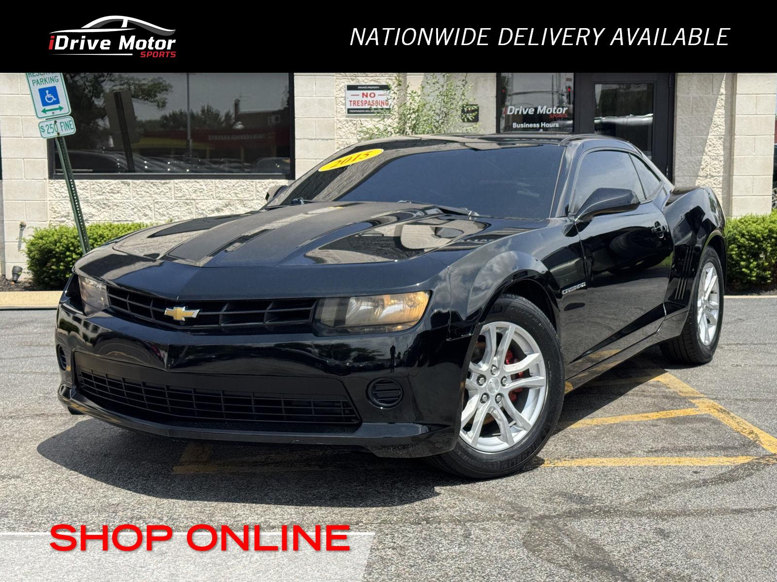Black 2015 Chevrolet Camaro Coupe Rear-Wheel Drive 6-Speed Manual