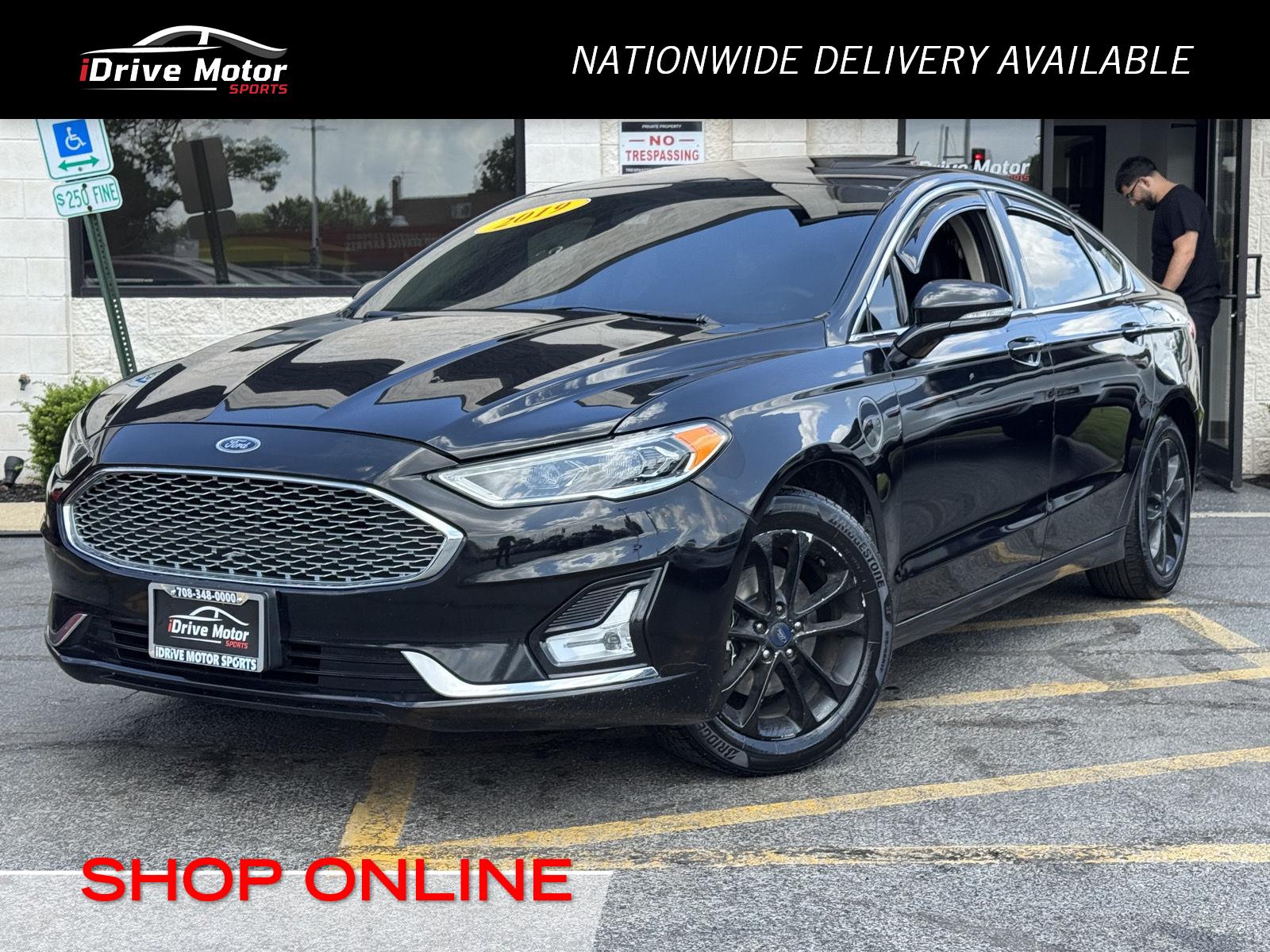 Agate Black 2019 Ford Fusion Energi Sedan Front-Wheel Drive Continuously Variable Transmission