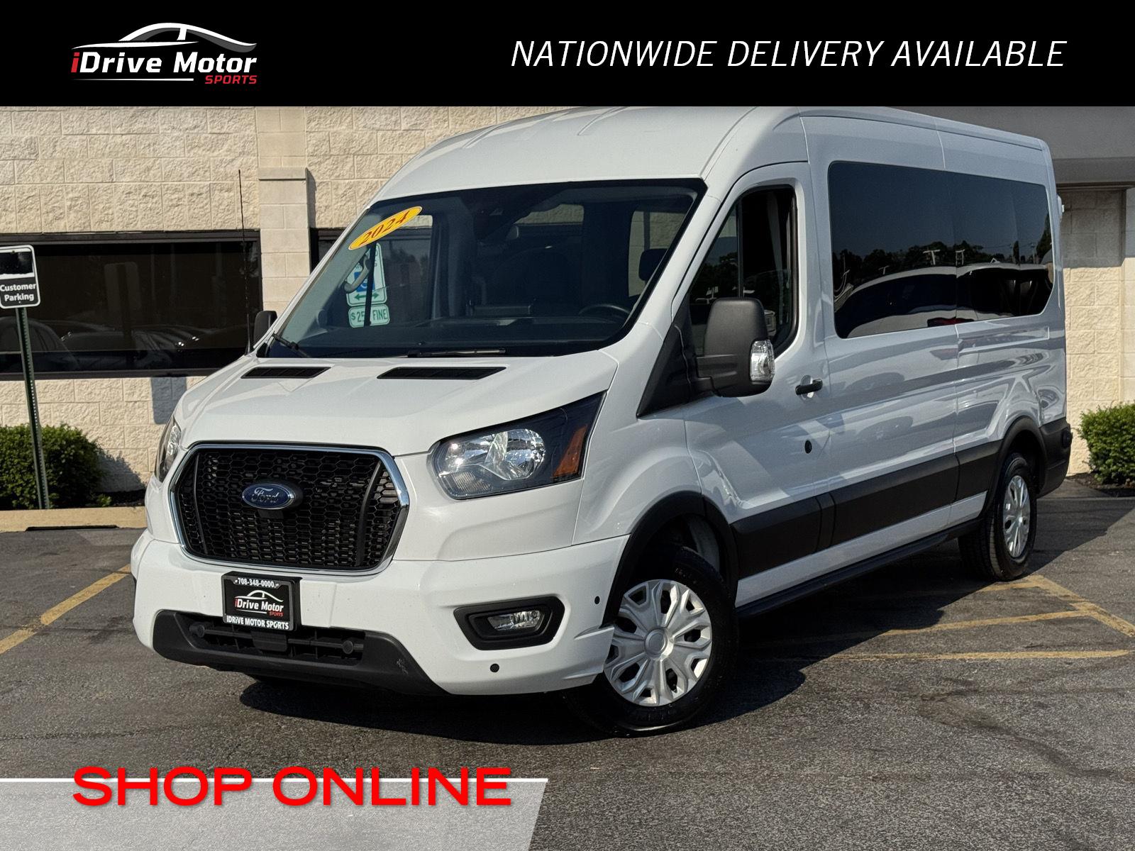 White 2024 Ford Transit Passenger Van Rear-Wheel Drive Automatic