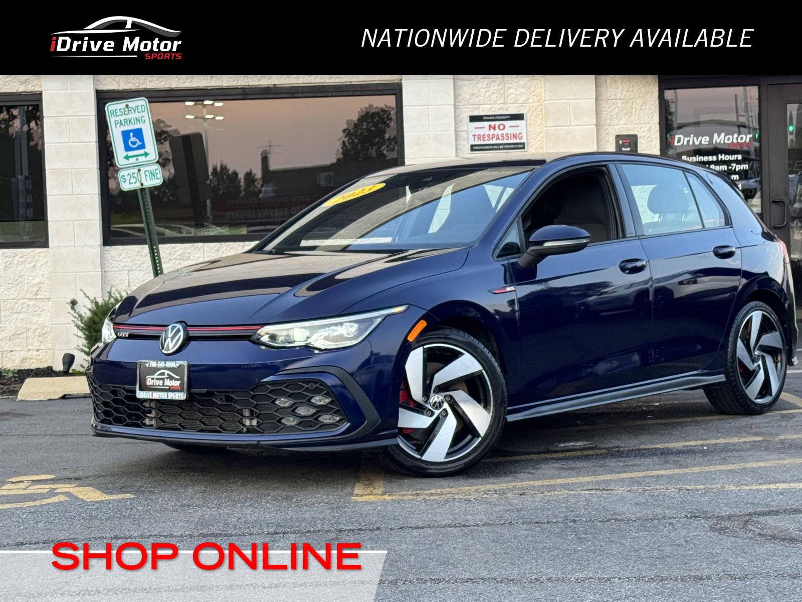 Atlantic Blue Metallic 2023 Volkswagen Golf GTI Hatchback Front-Wheel Drive Manual