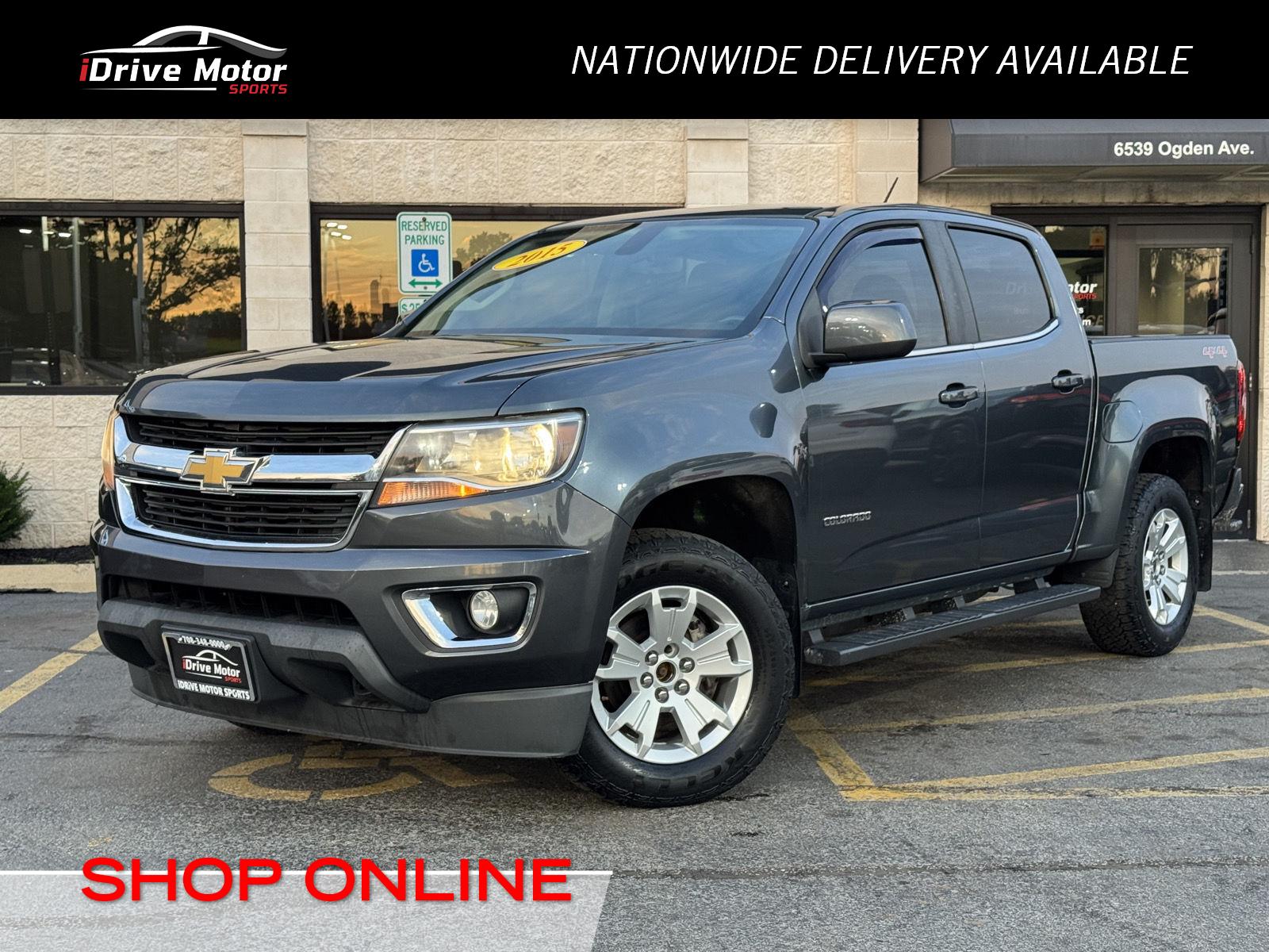Cyber Gray Metallic 2015 Chevrolet Colorado Pickup Truck Four-Wheel Drive 6-Speed Automatic
