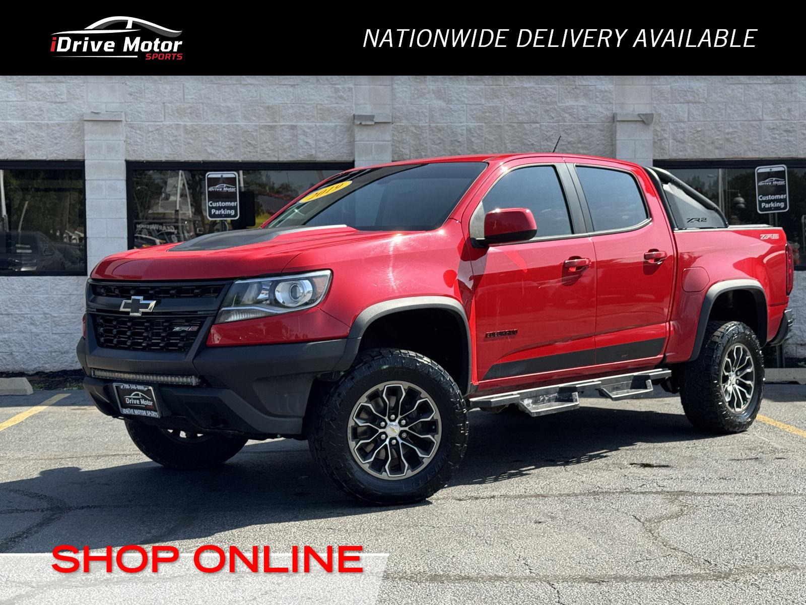 Red Hot 2019 Chevrolet Colorado Pickup Truck Four-Wheel Drive 8-Speed Automatic