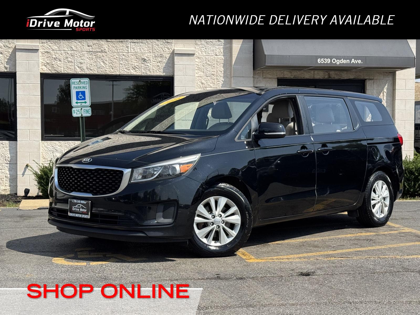 Aurora Black Pearl 2016 Kia Sedona Minivan Front-Wheel Drive Automatic
