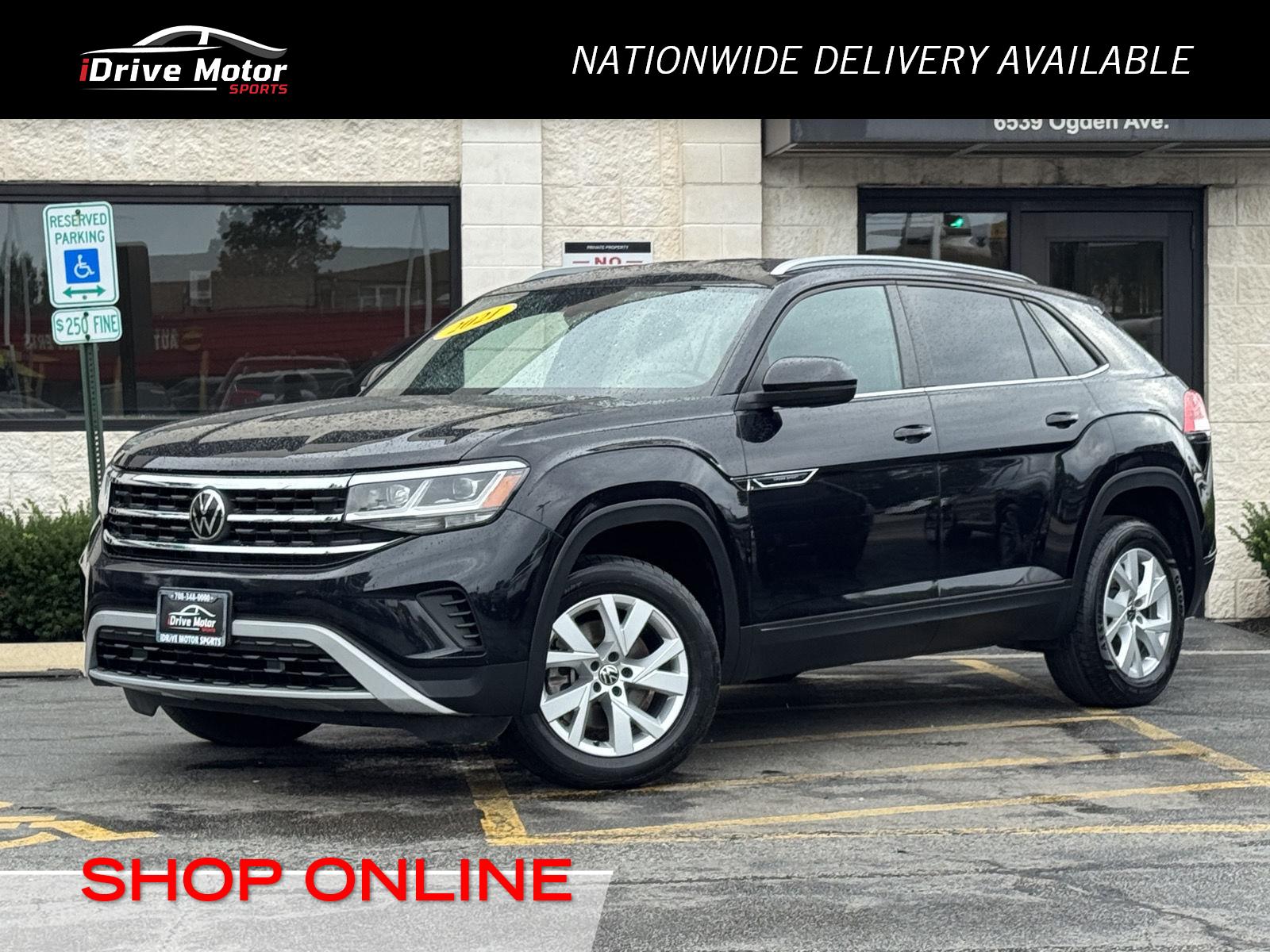 Deep Black Pearl 2021 Volkswagen Atlas Cross Sport SUV / Crossover Front-Wheel Drive Automatic