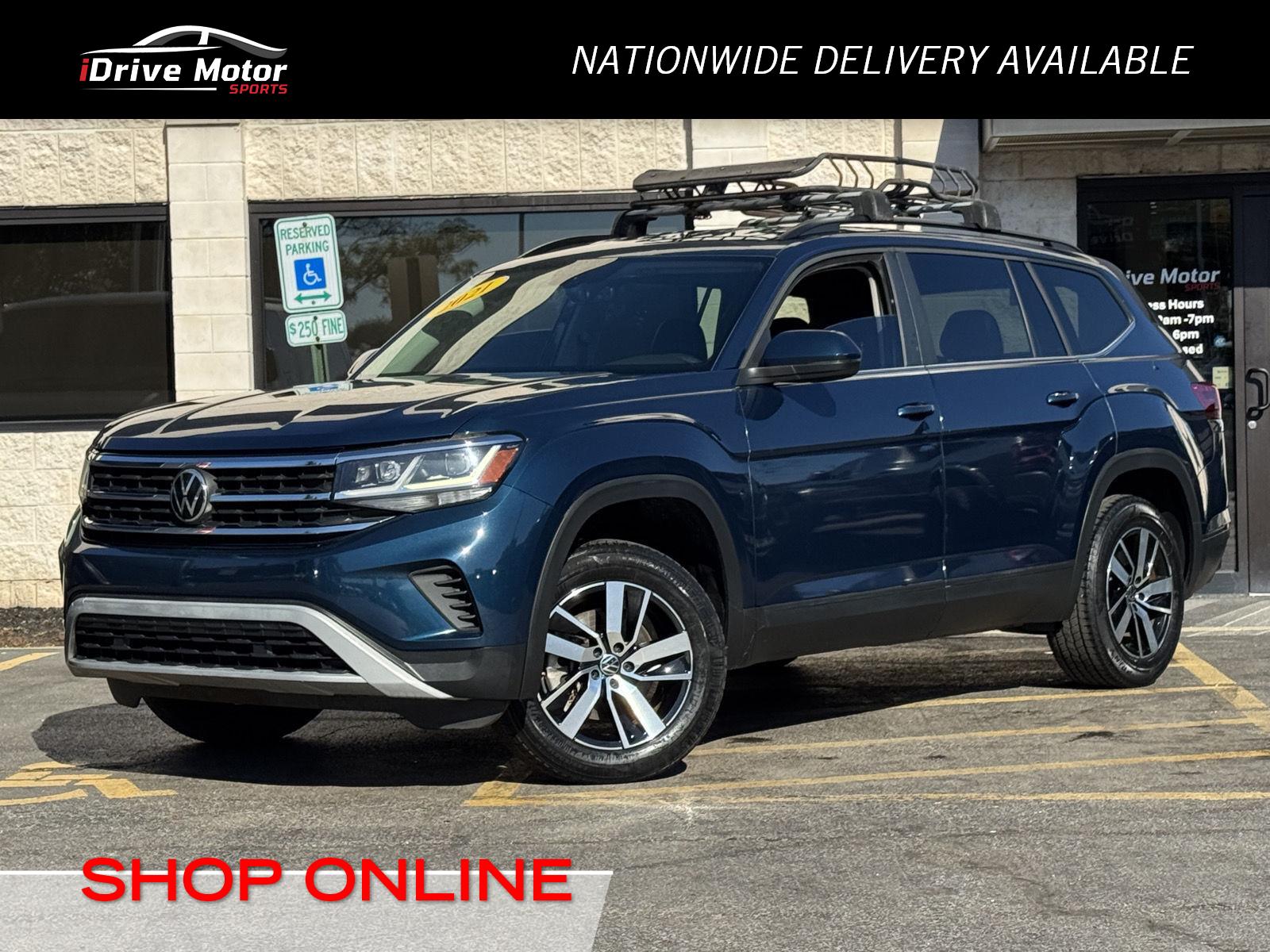 Tourmaline Blue Metallic 2021 Volkswagen Atlas SUV / Crossover Front-Wheel Drive Automatic