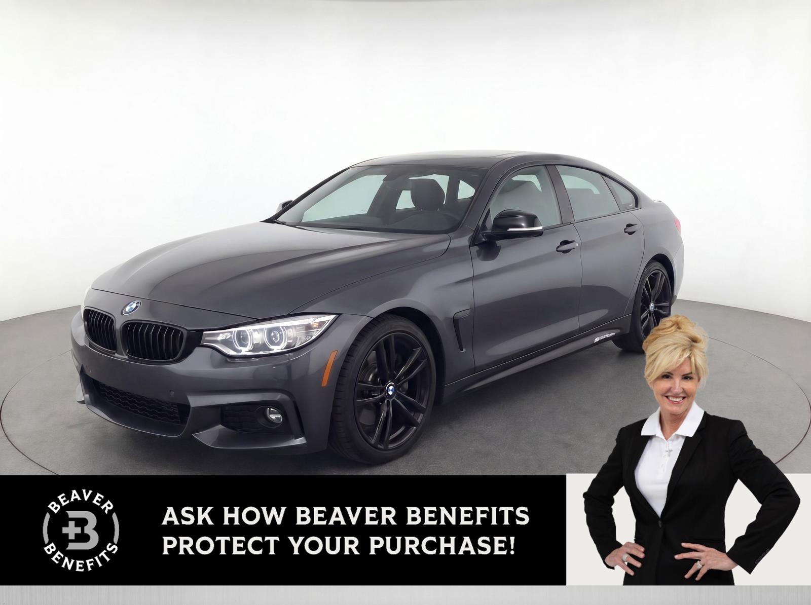 Gray (Mineral Grey Metallic) 2019 BMW 4 Series 440i Gran Coupe RWD Sedan Rear-Wheel Drive Automatic