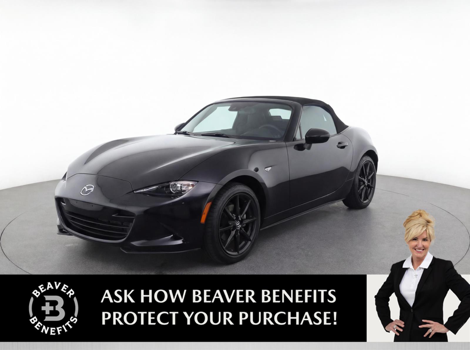 Jet Black Mica 2024 Mazda MX-5 Miata Sport RWD Convertible Rear-Wheel Drive Manual