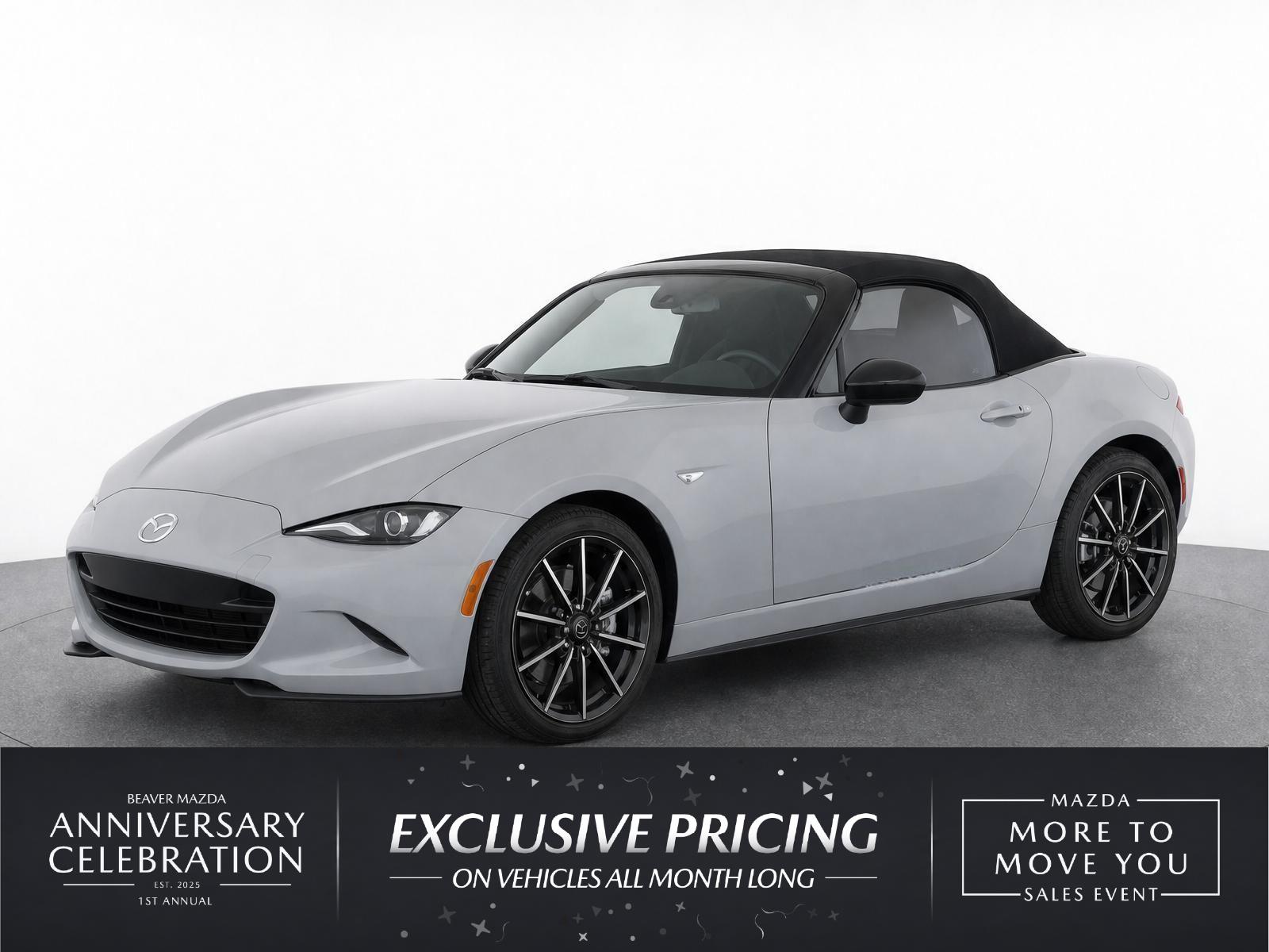 Aero Gray Metallic 2026 Mazda MX-5 Miata Convertible Rear-Wheel Drive Manual